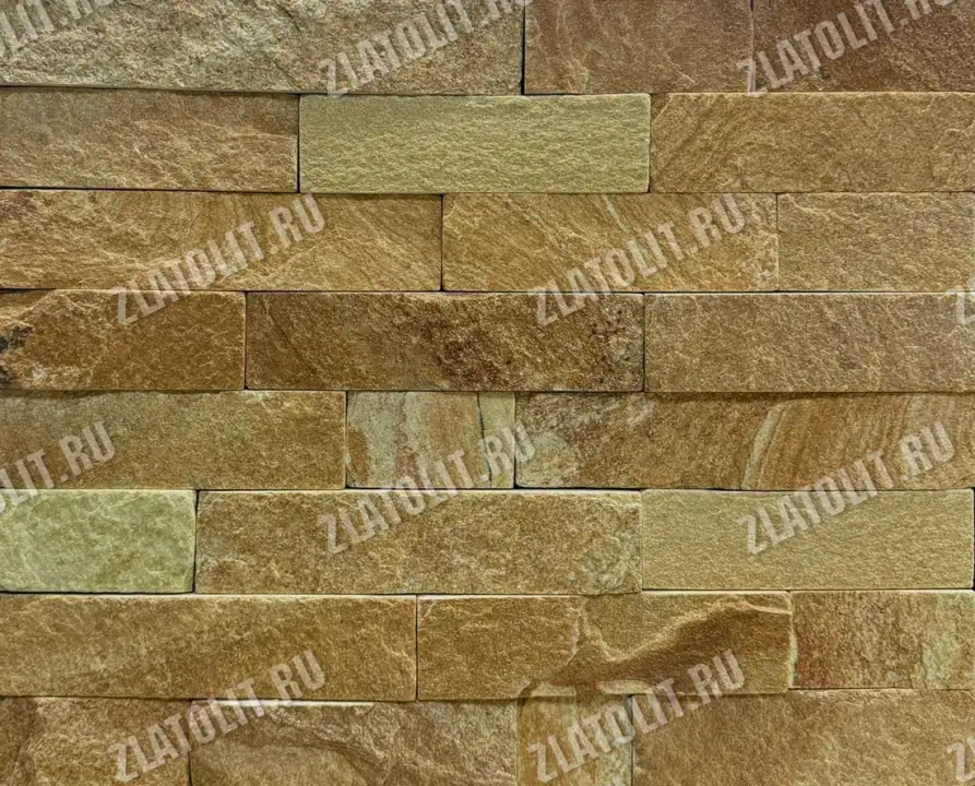 плитка из жёлтого златолита для облицовки в наличии от производителя